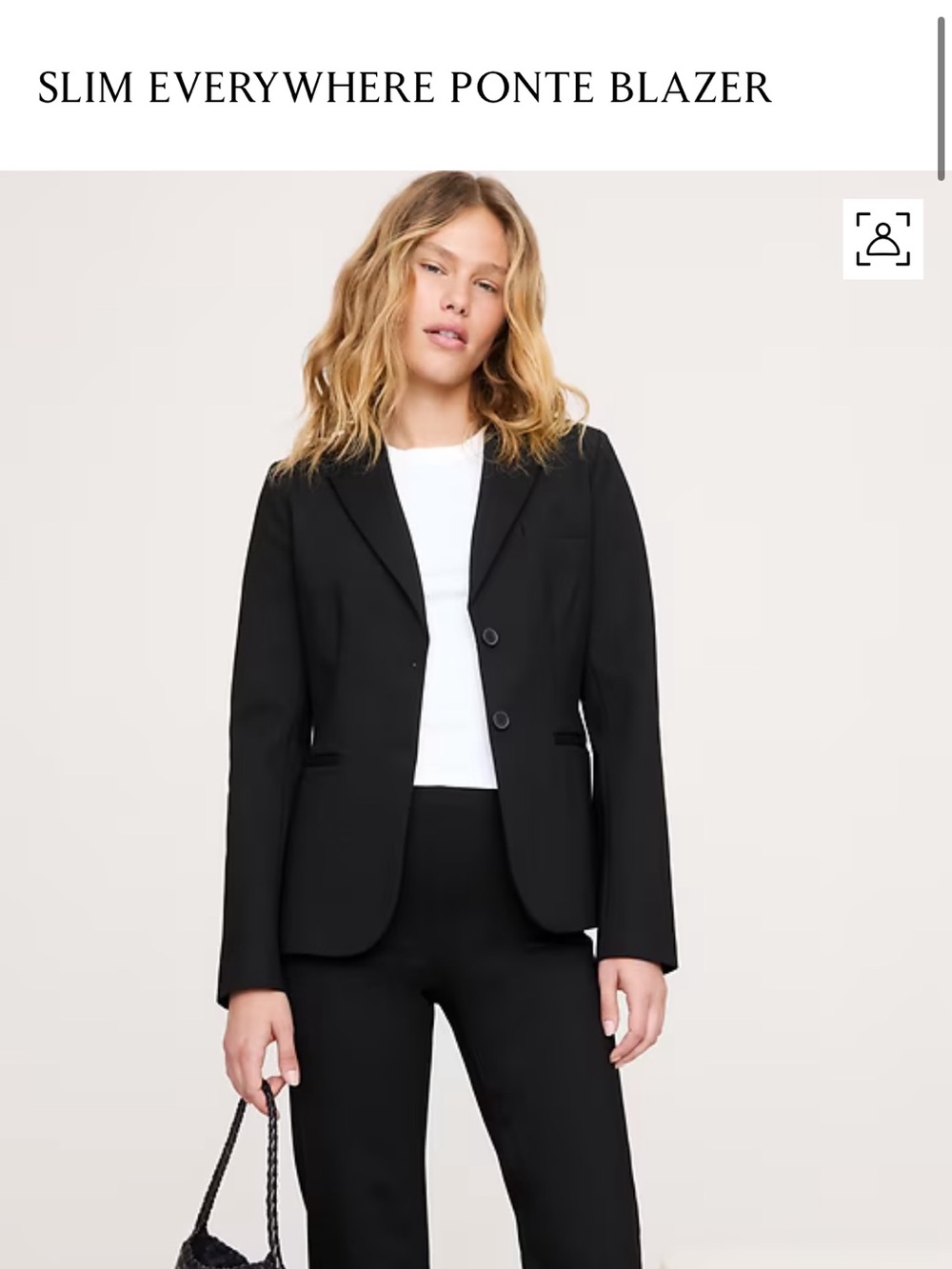 Banana Republic Black Petite 2P Women's Jacket